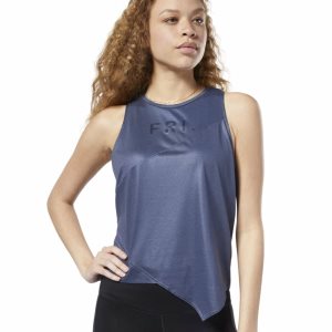 Reebok Studio Graphic Muskelshirt Damen - Navy - DE 593-SEA